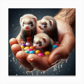 Ferrets 3 Canvas Print