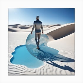 Man In The Desert 222 Canvas Print