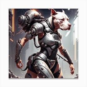 Futuristic Dog Canvas Print