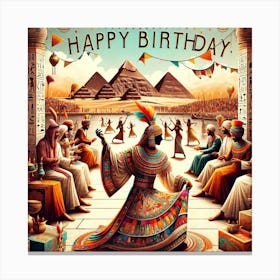 Happy Birthday Egyptian Canvas Print