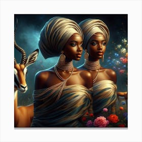 Two African Women 1 Canvas Print