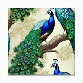 Peacocks Canvas Print