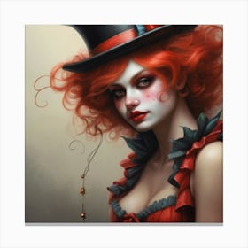 whimsical fairy clown Canvas Print