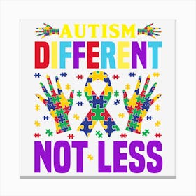 Autism Different Not Less Canvas Print