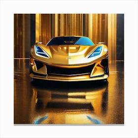 Golden Corvette C7 Canvas Print