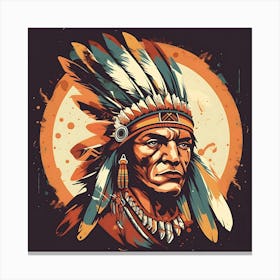Warrior Native Indian Wildlife Culture Dreamcatcher Wild Feathers Nature Canvas Print