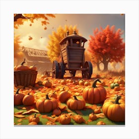 Halloween Cart Canvas Print