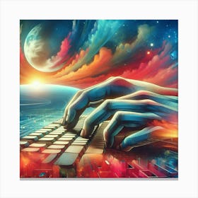 Computer Keyboard Canvas Print