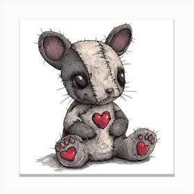 Patchwork Cartoon Baby Wombat 4 Toile