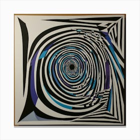 Black And White Abstract Painting Canvas Print