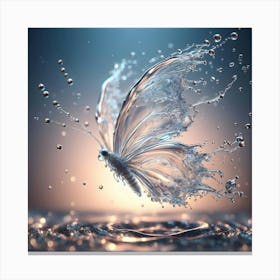 Butterfly Splashing Water 1 Canvas Print