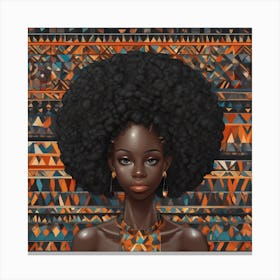 African Girl With Afro Canvas Print