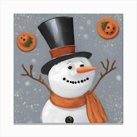 Snowman Canvas Print