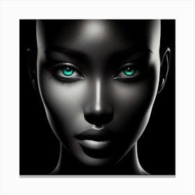 Portrait Of A Woman With Green Eyes Canvas Print