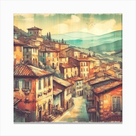 Old Italian Town Canvas Print