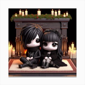 Gothic Couple 1 Canvas Print