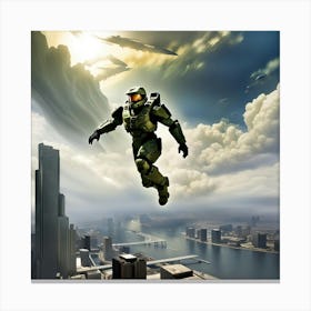 Halo Jump Canvas Print