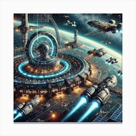 Orbital Refueling Hub Canvas Print