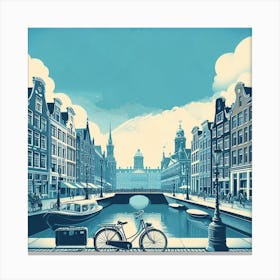 Amsterdam. Vintage  Canvas Print