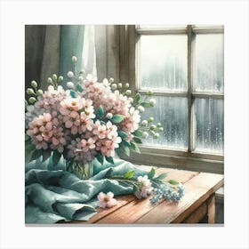 Lilacs In Vase Canvas Print