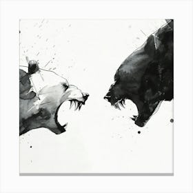 Two Bears Fighting 2 Canvas Print