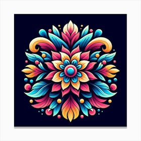 Colorful Floral Pattern 1 Canvas Print