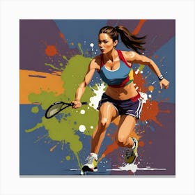 Badminton Player Canvas Print