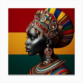 African Woman Portrait 1 Canvas Print