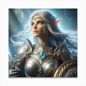 Elf In Armor 2 Canvas Print