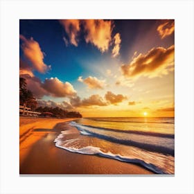 Sunset On The Beach 335 Canvas Print