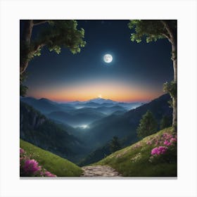 Path To The Moon Canvas Print