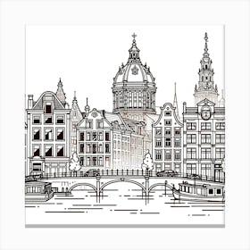 Amsterdam Cityscape 2 Canvas Print