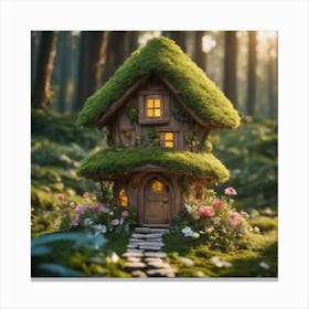 Fairy House In The Forest Canvas Print