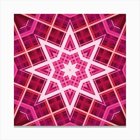 Abstract Pink Star Canvas Print