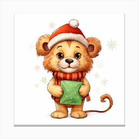 Christmas Lion 1 Canvas Print