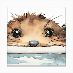 Otter In The Tub Canvas Print