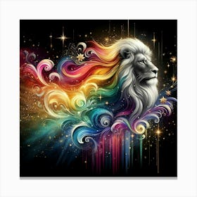 Rainbow Lion 3 Canvas Print