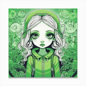 Green Girl Canvas Print