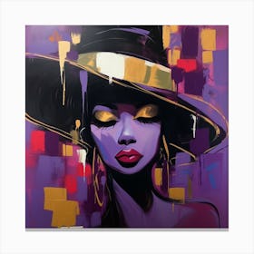 Woman In A Hat 19 Canvas Print