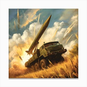 Soviet Single Rocket Truck Launcher Canvas Print