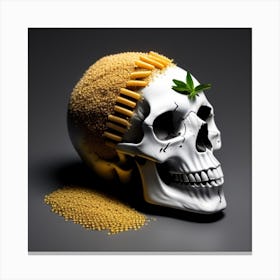 Skull With Seeds Canvas Print