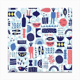 Vector Illustrated Pattern Design Canvas Print