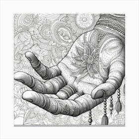 Mandala Hand 1 Canvas Print