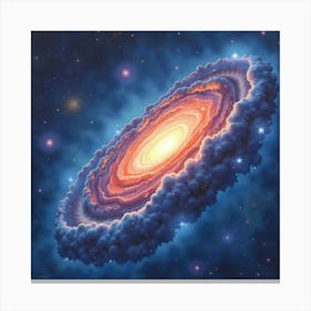 Watercolor Depiction Of An Infinite Galaxy 1 Canvas Print