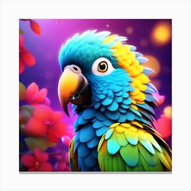 Colorful parrot 1 Canvas Print