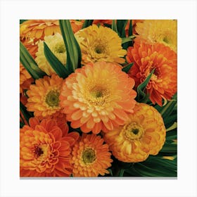 Orange Gerberas Canvas Print