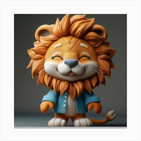 Cartoon Cute Lion Canvas Print