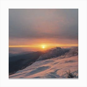 Sunrise from the mountain Canvas Print