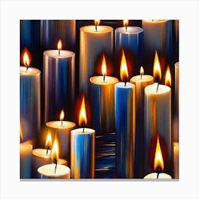 Many Burning Candles 1 Canvas Print