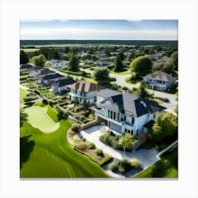 Aerial View Of A Golf Course 2 Canvas Print